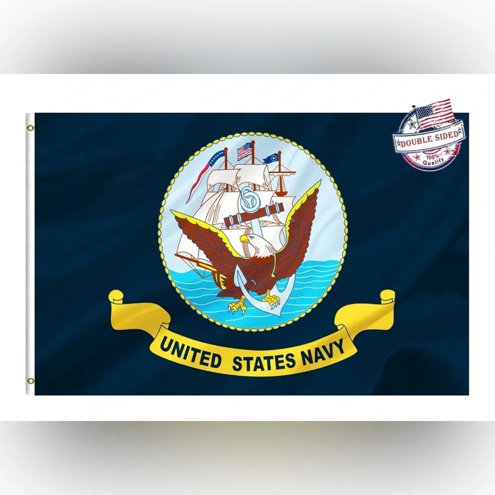 NEW- United States Navy Flag 4ft wide - 6ft Long Official Navy logo